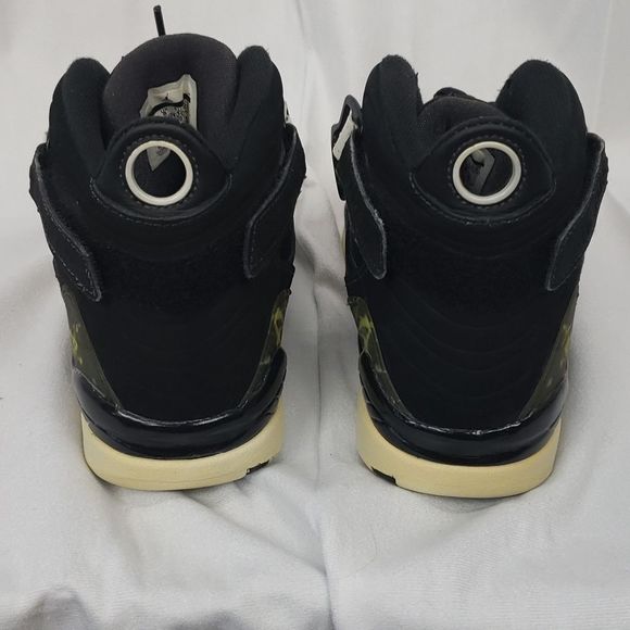 NIKE Jordan 8.0 GS Dark Charcoal shoes. Size 7Y. Unisex. Black/white - Picture 9 of 9